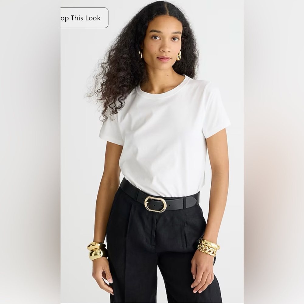 J.Crew Pima cotton slim-fit T-shirt in white
